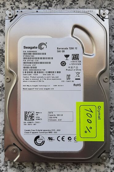 Принтеры: Personal kompüter üçün HDD - sərt disk - hard disk 500GB 100% HDD -