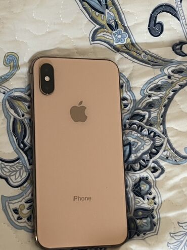 тели: IPhone Xs, Б/у, 64 ГБ, Золотой, Чехол, Коробка, Защитное стекло, 95 %