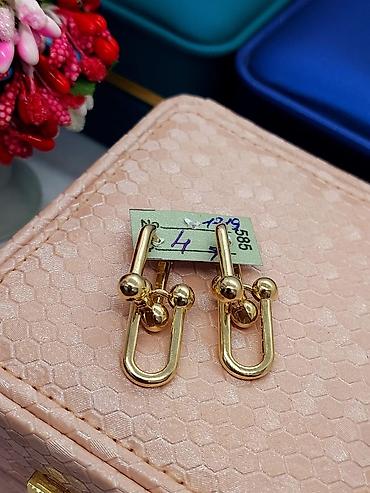 Zərgərlik əşyaları: Sırğa, Tiffany, Sarı qızıl, 585 Əyar, 443 g — 2