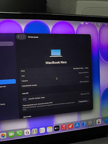 macbook air 13 m4: MacBook Neo 2026 - 8/256 GB Всего 10 циклов, состояние нового ! На — 5