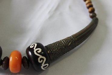 Ogrlice: STARA UNIKATNA OGRLICA, BRONZA, DRVO, ĆILIBAR, RUČNI RAD | Unikatna — 2