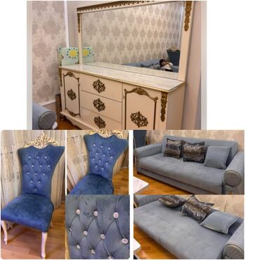 Qida məhsulları: Dest 600₼ ayri ayriDivan 210₼stullar 210₼kamot 200₼ .Unvan