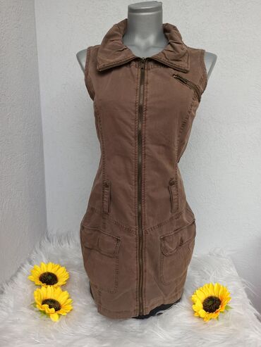 krojevi haljina za punije dame: XS (EU 34), S (EU 36), bоја - Braon, Drugi stil, Na bretele