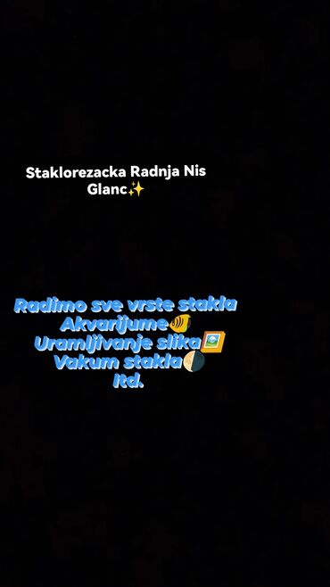 masaza niš: Staklorezacka Radnja Nis Menjamo Polomljeno Akvarijumi Uramljivanje