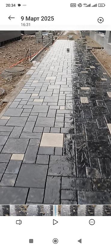 Тротуарная плитка: Тротуарная плитка «Классик Микс» (серо-белая) - Материал — 8