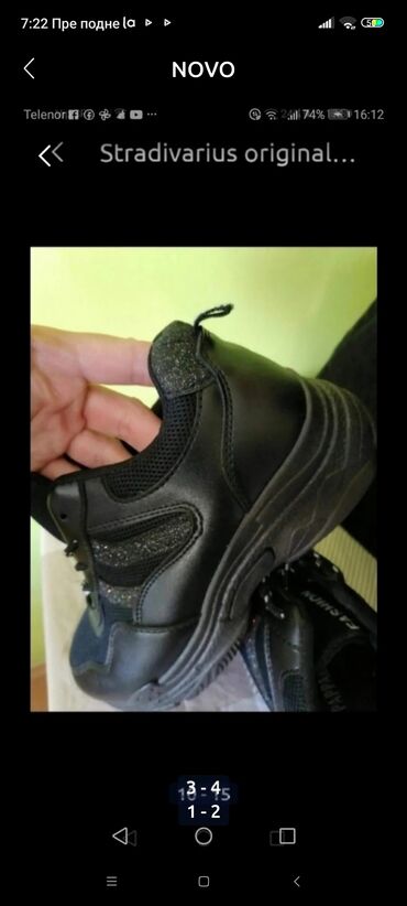 Sneakers & Athletic shoes: Stradivarius, 37, color - Black