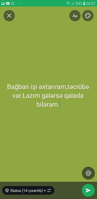 bağban vakansiya 2026: Bağban işi axtarıram — 1