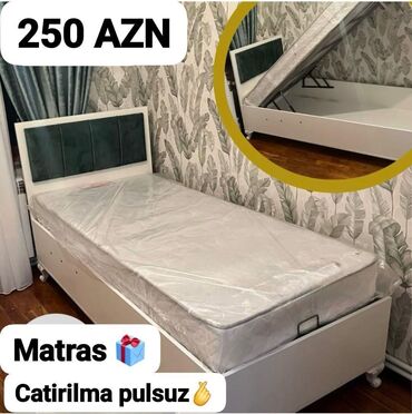 tek kravatlar: Yeni, Təknəfərlik çarpayı, Bazalı, Matras ilə, Siyirməsiz