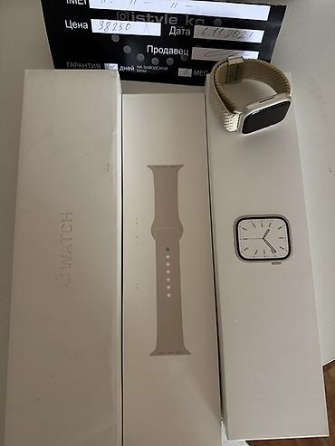 gear s: Apple Watch Series 7, 41 мм, корпус из алюминия цвета Starlight. Экран — 4