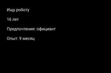 я ищу работу на дом: Официант. С опытом
