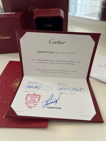 gümüş üzükler: Alyans, Üzük, Cartier, Çəhrayı qızıl, 750 Əyar