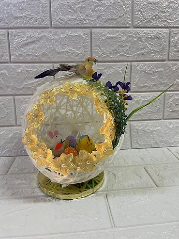 Praznična dekoracija: Uskršnje dekorativne aranžmane – ručni rad - Unikatne sferične — 6