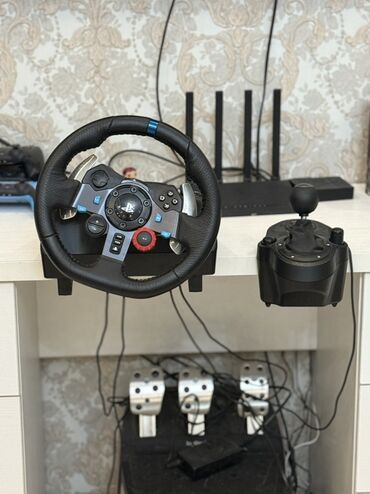 купить игровые приставки: Игровой комплект руля для гонок Logitech G29 Driving Force + ручная