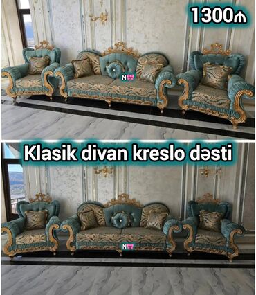 Sifarişlə oturacaqlar: Satılır:*İstehsalçıdan klassik divan dəsti* Qeyd:Sifarişlə yüksək