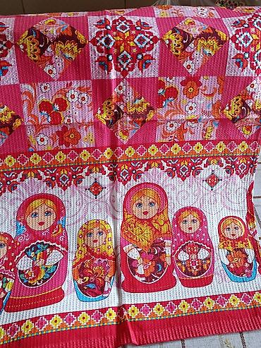 Полотенца: Кухонные вафельные полотенца с ярким принтом. размер 50/70 Материал — 13