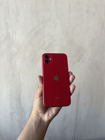 чехлы для айфона: IPhone 11, Б/у, 64 ГБ, Красный, Защитное стекло, Чехол, 79 %