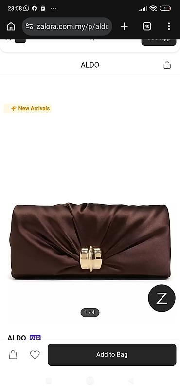 Зоотовары: Aldo qadın çantaları – 2 model 1) Aldo satən clutch - Rəng: tünd — 6