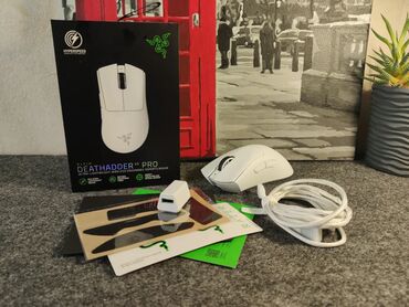 Компьютерные мышки: Продам Razer Deathadder v3 pro white, покупал месяц назад. Состояние
