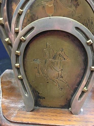 Staro posuđe i escajg: DRŽAČ ZA PISMA, POTKOVICE, DRVO, METAL, JAHRHUNDERTWENDE | Držač za — 4