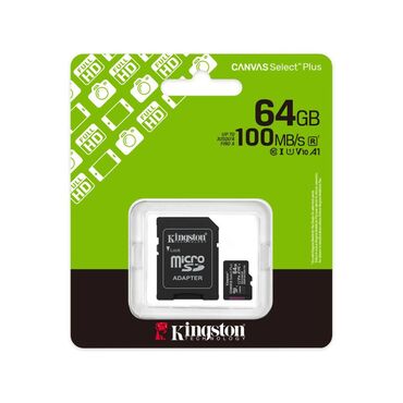 Monitorlar: Original 64gb Kingston microSD card 100MB/s