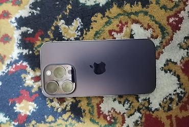 apple studio: IPhone 14 Pro, Б/у, 128 ГБ, Deep Purple, Защитное стекло, 100 % — 2
