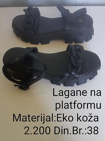 Sandale: Bele i Crne ženske sandale na platformu - Model: otvorene sandale sa — 13