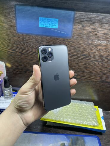 Мобильные телефоны и аксессуары: IPhone 11 Pro, Б/у, 256 ГБ, Space Gray, Защитное стекло, 75 %