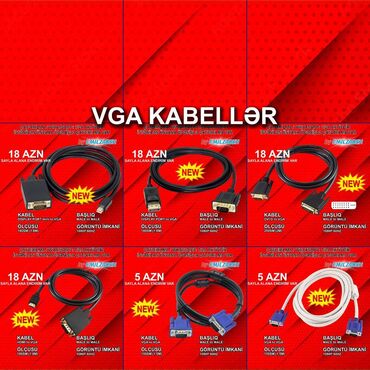 hdmi kabel telefon: VGA kabellər 🚚Metrolara və ünvana çatdırılma var, ❗ödəni̇şli̇di̇r❗