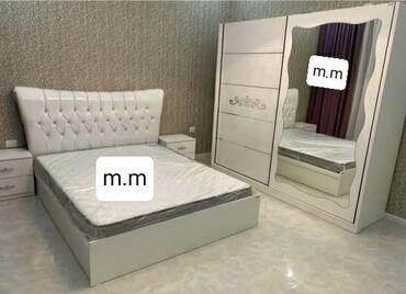 Yataq otağı dəstləri: İkinəfərlik çarpayı, Dolab, Termo, 2 tumba, Azərbaycan, Yeni — 8