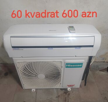 1 kvadrat: Kondisioner Hisense, 50-60 kv. m, Split sistem