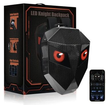 Maskalar, eynəklər: LED Knight Backpack – LED ekranlı smart bel çantası - Futuristik