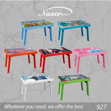 Uşaq masaları: Oğlan və qız üçün, Yeni, Bağça masası, Stulsuz — 15
