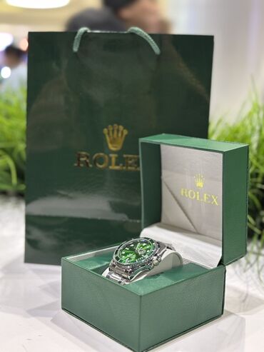 купить рюкзак школьный: Элегантные мужские часы Rolex с зеленым циферблатом и стальным
