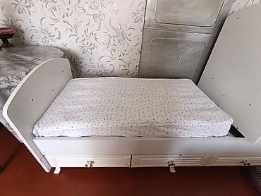 set mebel: Qız üçün, İşlənmiş, Çarpayı, Matras ilə, Siyirməli — 2