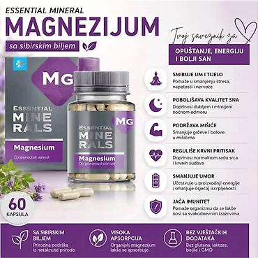 e cigarete: ​🌿 Essential Minerals Magnezijum sa sibirskim biljem (60 kapsula) — 1