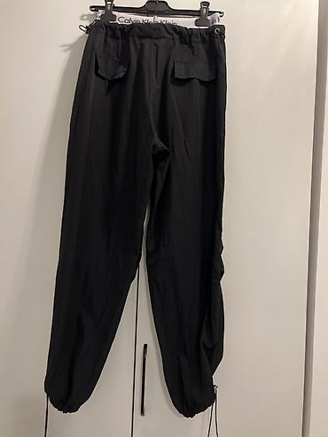 oversize şalvar: Bol kəsim Şalvar, Calvin Klein, S, rəng - Qara — 3