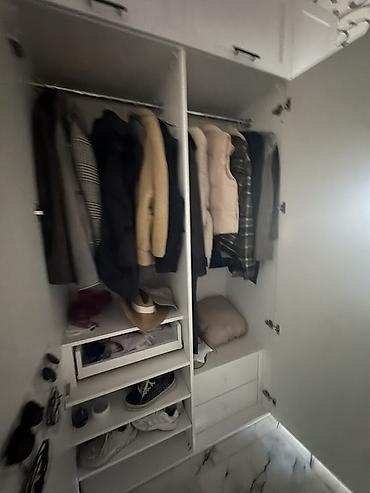 susə dolab: Ağ rəngli, modul tipli dəhliz/qarderob şkafı - Dizayn: Minimalist — 4