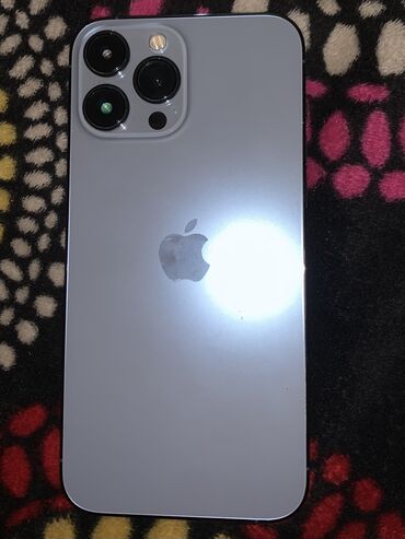Apple iPhone: IPhone 13 Pro Max, Б/у, 256 ГБ, Голубой, Зарядное устройство, 84 %