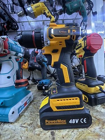 Аккумуляторная ударная дрель-шуруповерт PowerMax 48V - Бесщеточный