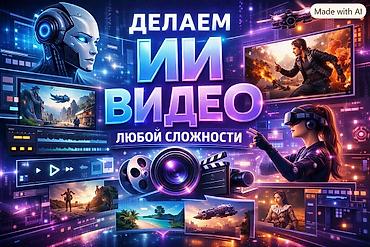 сти: Профессиональное создание ИИ‑видео любой сложности. Что предлагаем: - — 1