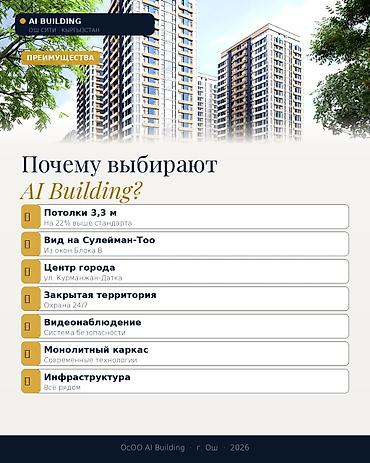 жк prime park: AI Building — жилой комплекс на территории ИТ городка Ош Сити. (ул — 4