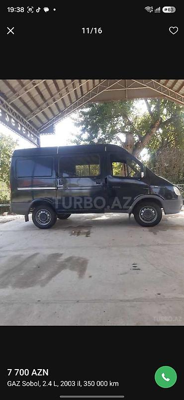 səkidə satilan masinlar: QAZ Sobol: 2.4 l | 2003 il 350000 km Van/Minivan — 2