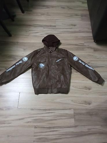 baka prase majice: Muška jakna sa kapuljačom – Harley-Davidson stil - Boja: braon — 2
