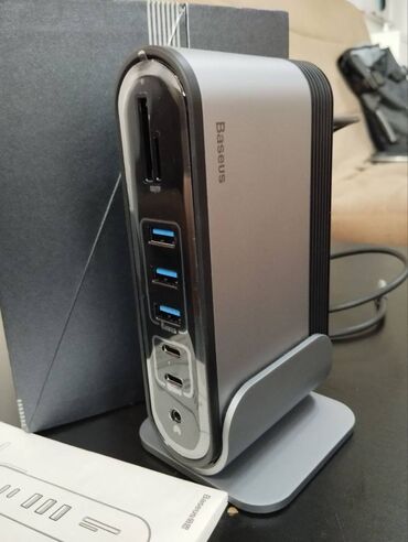 блоки питания для ноутбуков helper: Рабочая станция "Baseus" Концентратор USB-C 16-в-1 (CAHUB-AG0G) Новый