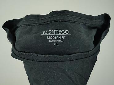bluzki czarne basic: Montego, T-shirt damski, rozmiar XL — 5