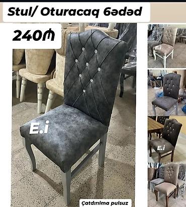 taxda usdol: Qonaq otağı üçün, Yeni, Qatlanmayan, rəng - Boz Stul — 1