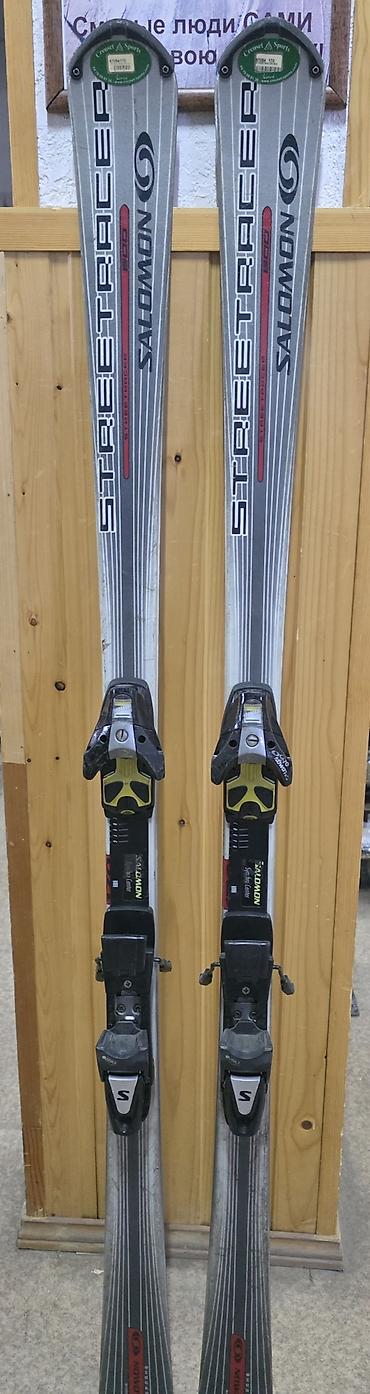 ремонт лыжи: Горные лыжи Salomon Streetracer 800 с креплениями Salomon, бу. Длина — 3