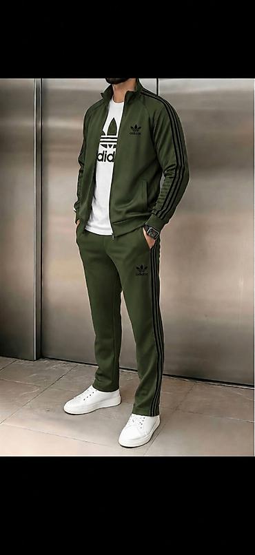 reflective top coat: Adidas muška trenerka maslinasta ravna nogavica NOVO Novo Mokra — 1