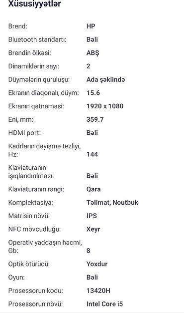 HP: Tam idealdi Heç bir prablemi yoxdu təzəlikdən aldim isdifade — 8