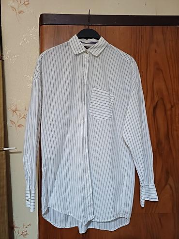 ag etek: Massimo Dutti qadın köynəyi - Model: zolaqlı, uzunqol, düyməli — 1